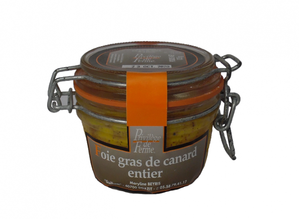 Foie gras entier 350 g (bocal) - La Ferme des Roumevies